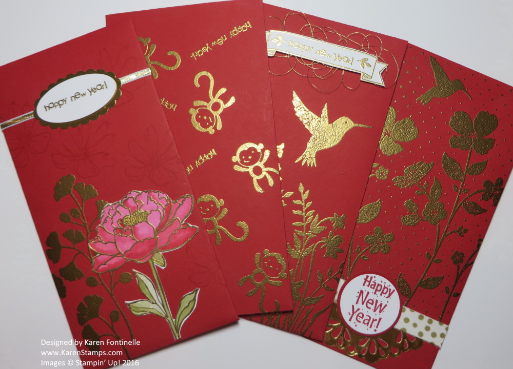 Chinese New Year Red Envelope Count And Clip by Kathy's Kreations