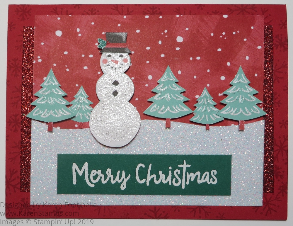 Holiday Catalog Let It Snow Snowman Christmas Card Stamping With Karen