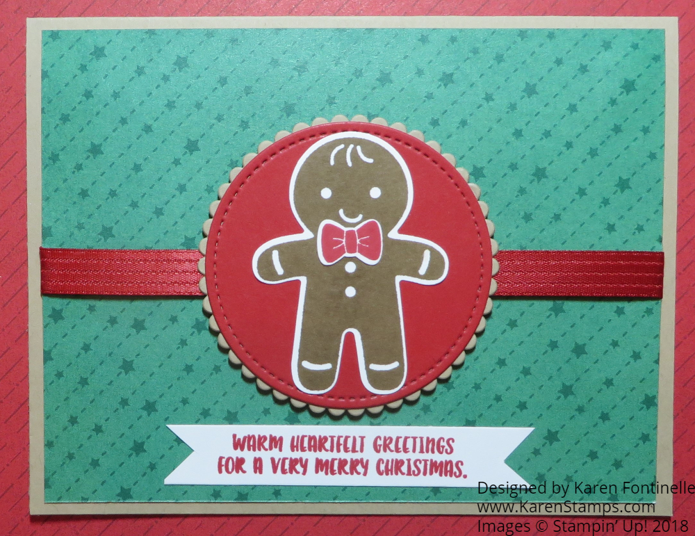Cookie Cutter Christmas Gingerbread Man Card Stamping With Karen