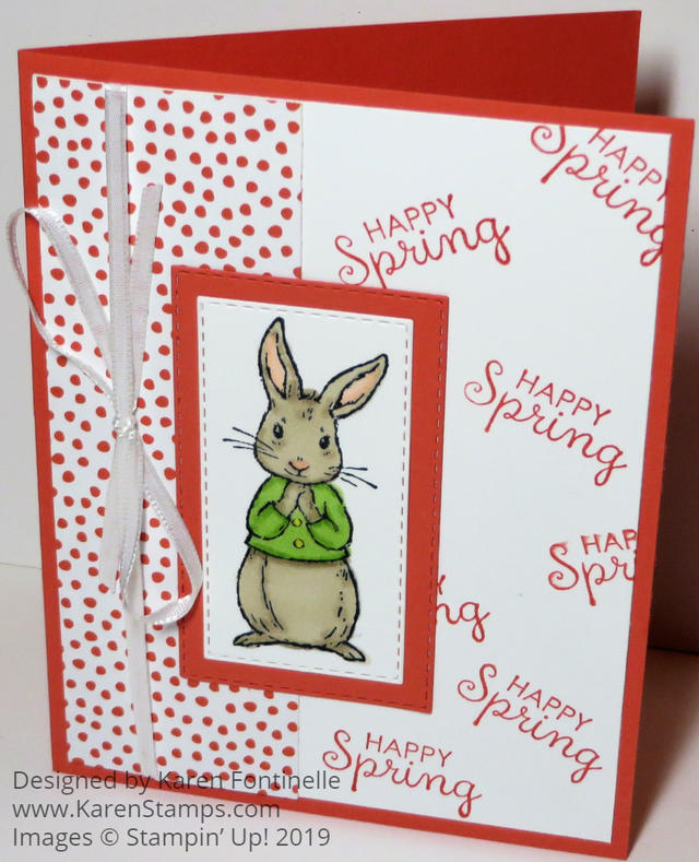 Fable Friends Happy Spring Card With a Bunny