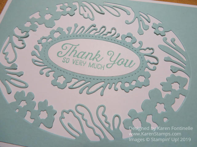 Petal Labels Dies Thank You Card Closeup