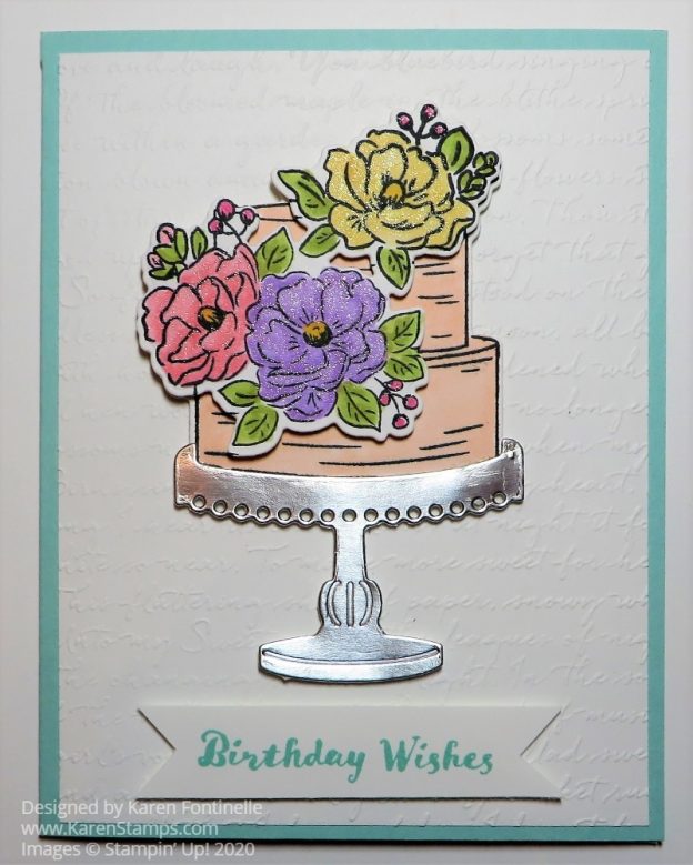Happy Birthday To You Decorated Cake Card | Stamping With Karen