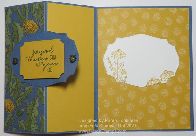 Dandy Garden Z-Fold Card Open