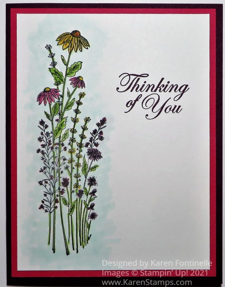 Dragonfly Garden Thinking of You Card | Stamping With Karen