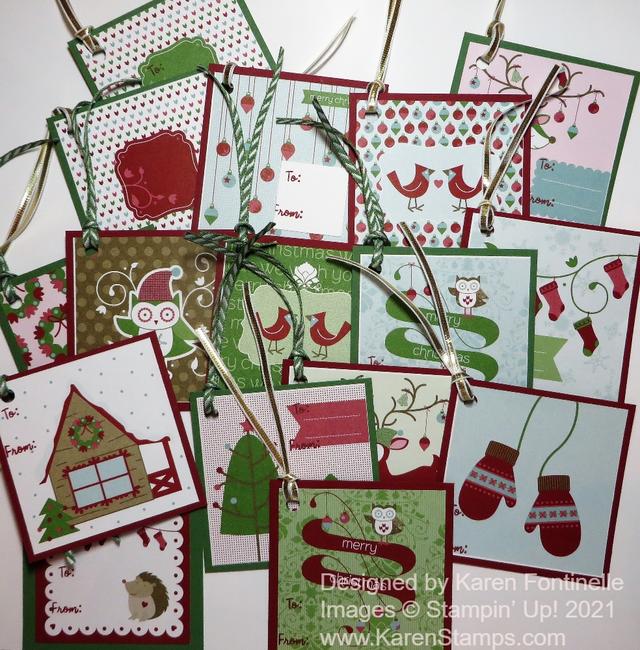 Christmas Designer Paper Gift Tags