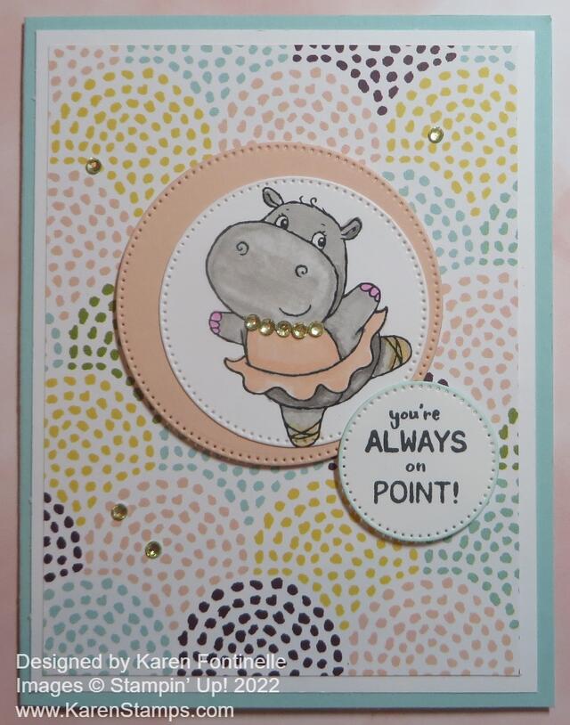 Hippest Hippos Ballerina Card