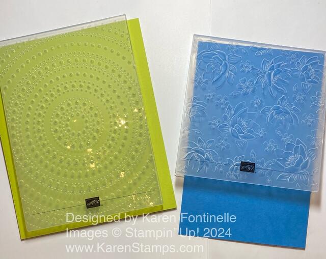 Dotted Circles Embossing Folder Comparison