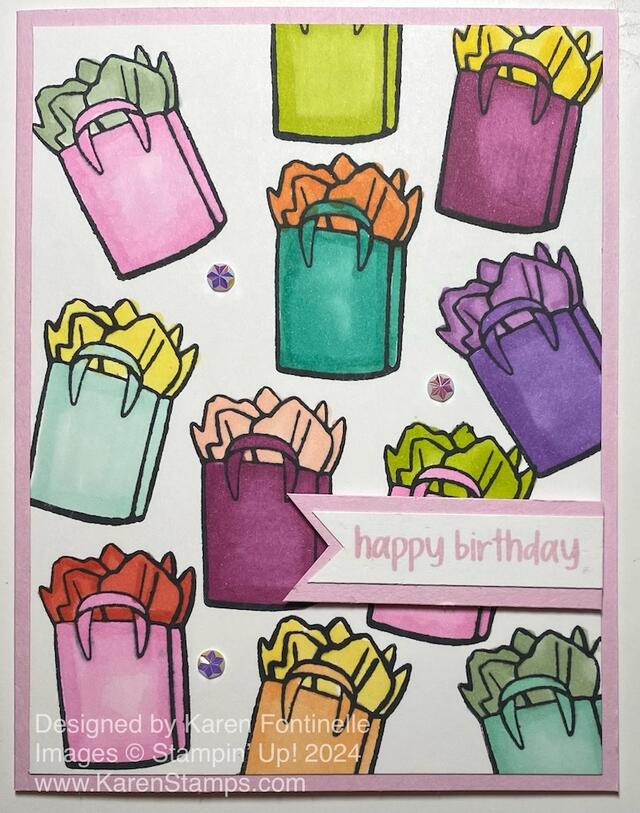 Attention Shoppers Gift Bags Birthday Card