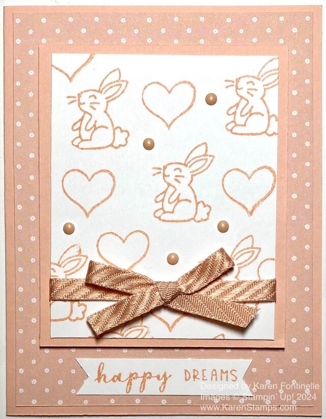 Choose Happy Pink Bunny Card