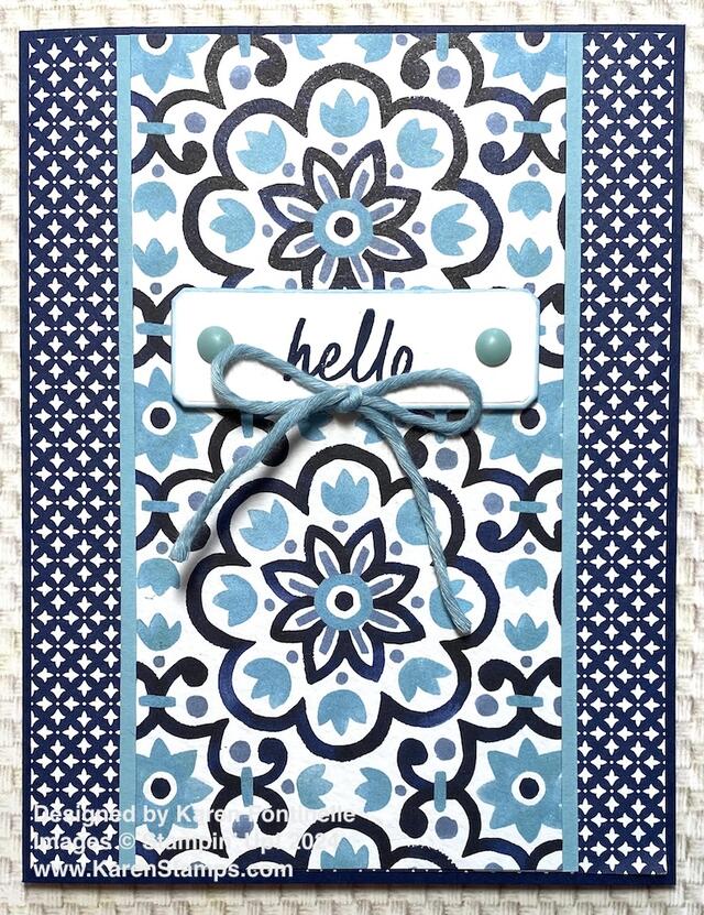 Mediterranean Blooms Hello Card