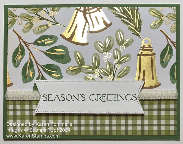 Season of Green & Gold Christmas Card