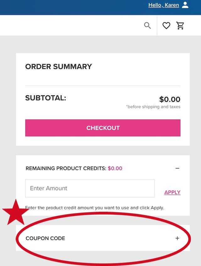 Coupon Code Box Circled