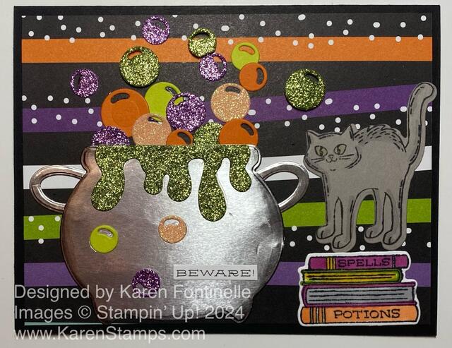 Halloween Spells Cauldron Halloween Card