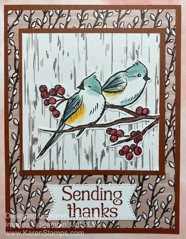 Nests of Winter Sending Thanks Card