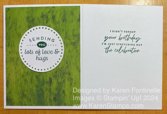 Meandering Meadows Happy Birthday Card Inside