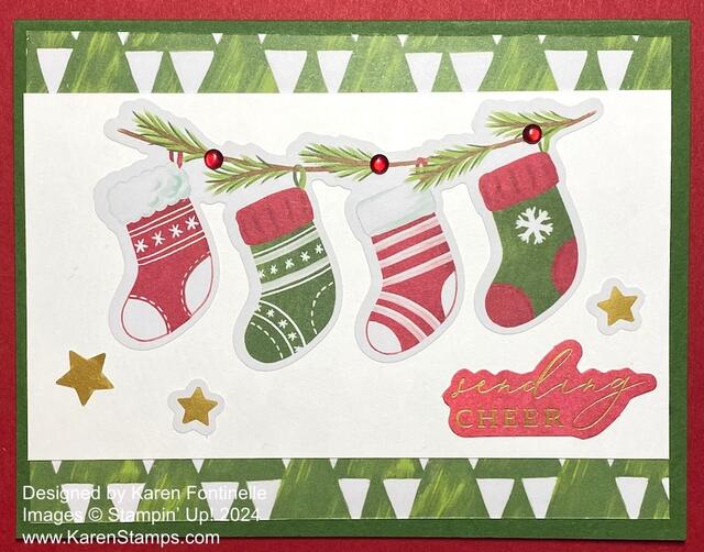 A Little Bit Festive Christmas Stockings Card