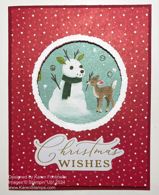 Reindeer Days Circle Window Card