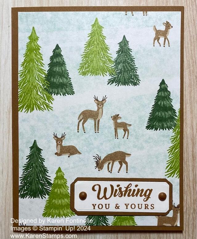 Reindeer Days Forest Christmas Card