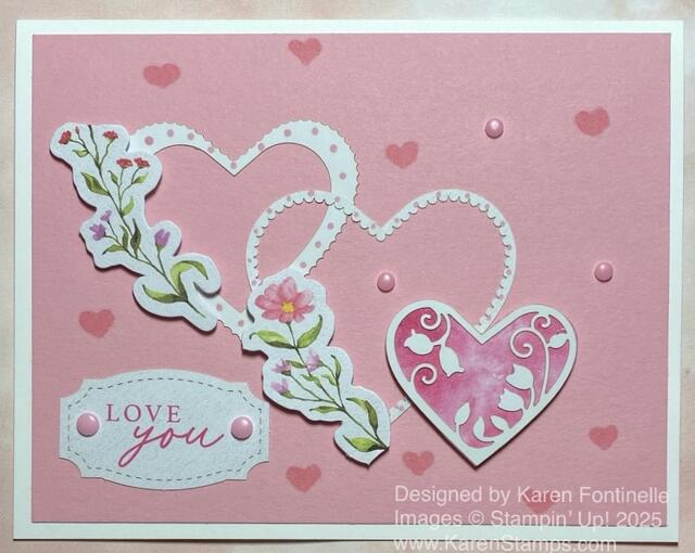 Easy Celebrate Love Hearts Card