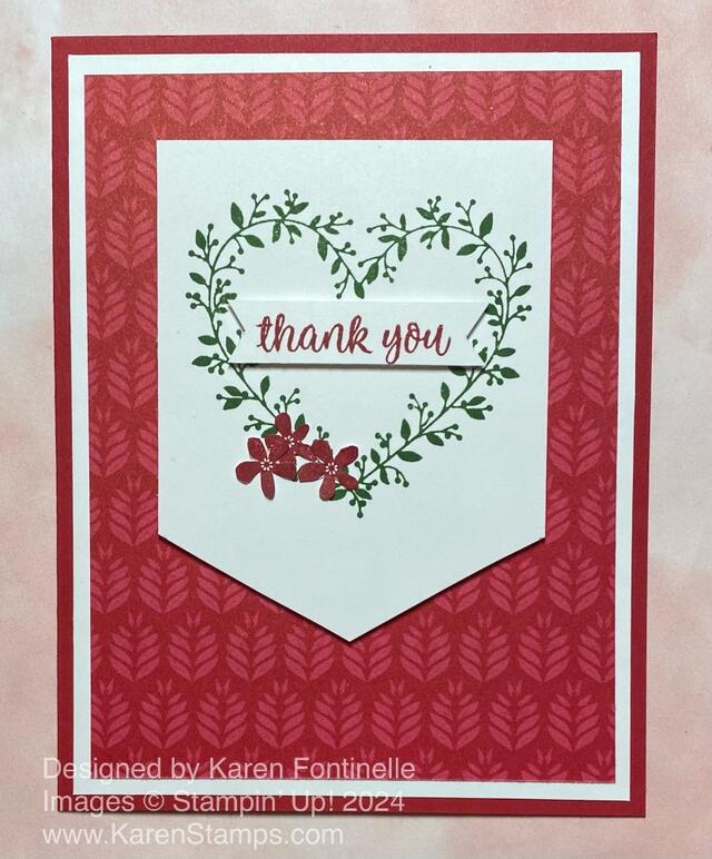 Heart Shaped Thank You Card